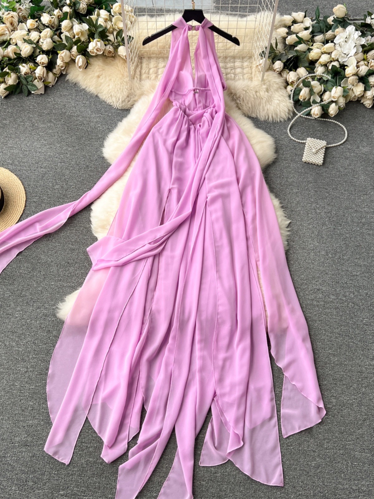 Feel my rhythm spilt chiffon dress CD904 images